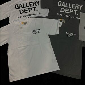 Gallery Dept Short Sleeve Tees - White and Gray